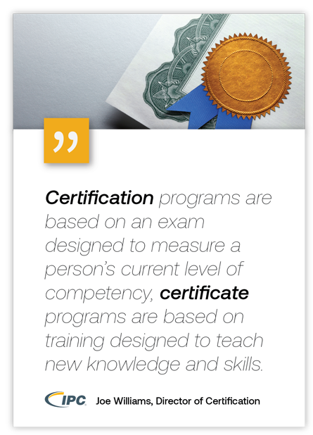 Certificate vs Certification IPC Blog